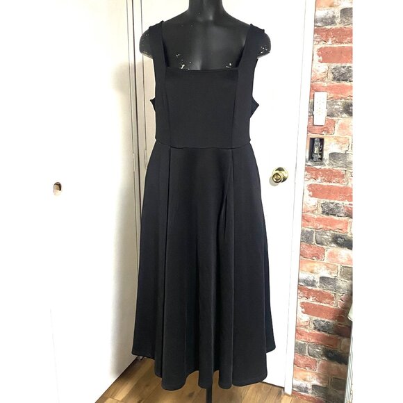 NEW Torrid Black Sleeveless Square Neck Fit & Flare Dress in Black Size L - Picture 1 of 7